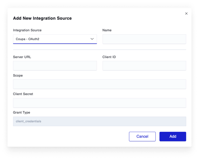 appzen-coupa-new-integration-source