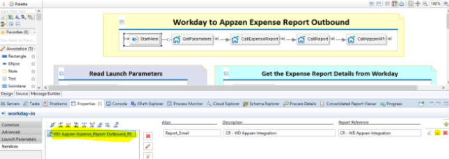 AppZen Workday data integration processes in Workday Studio