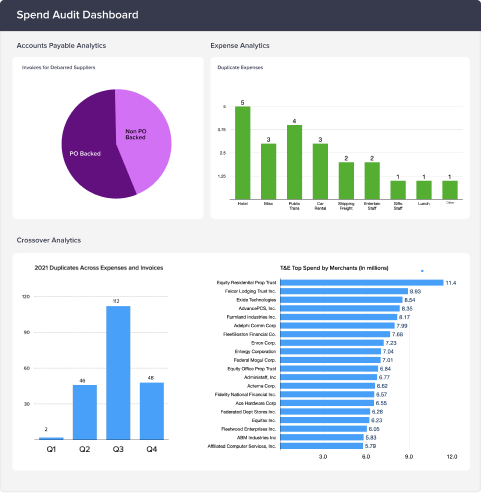 Reporting analytics with AppZen Spend Audit