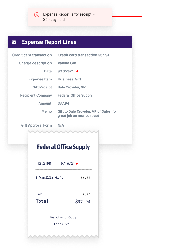 Expense Age Check