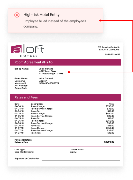 Hotel Billing Check