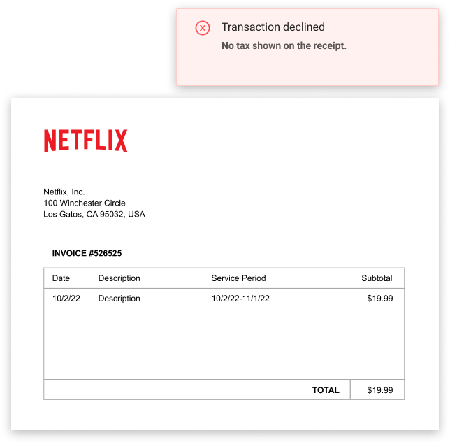 Missing Tax Detection